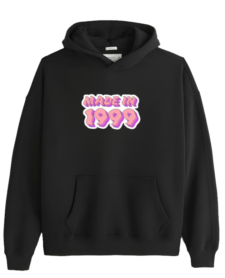 age Oversize Hoodie Black 1999