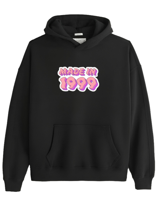 age Oversize Hoodie Black 1999