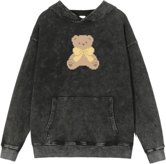 bear Oversize  Hoodie Washed gray 8