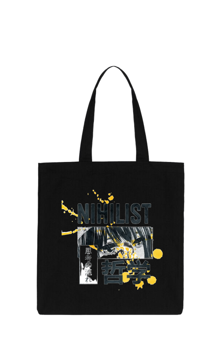 RANDOM ANIME GIRL tote bag Black 8