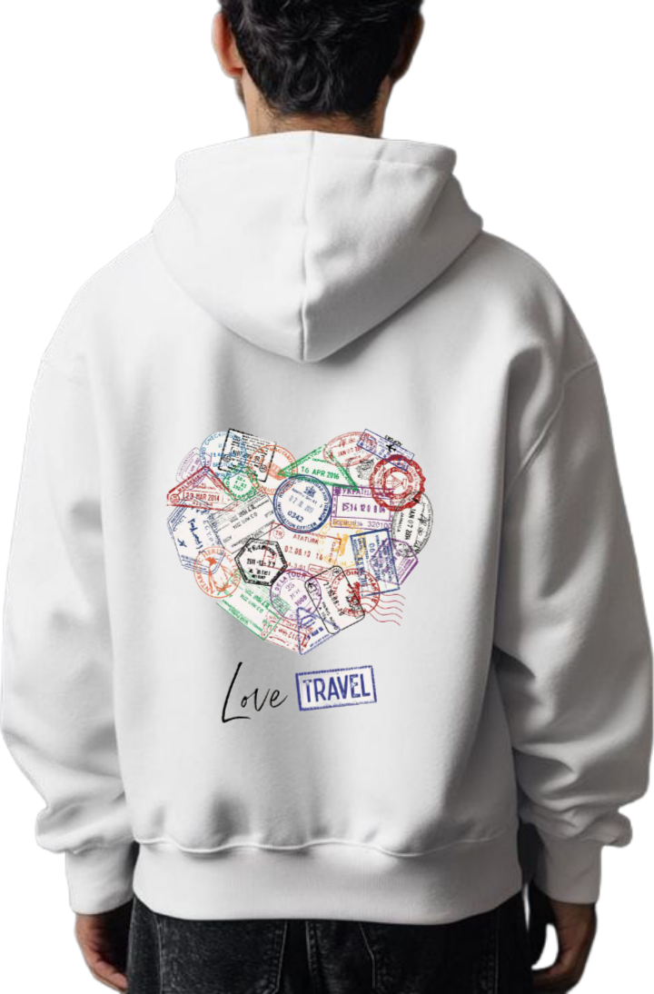 travel travellar Oversize Hoodie White Back 8