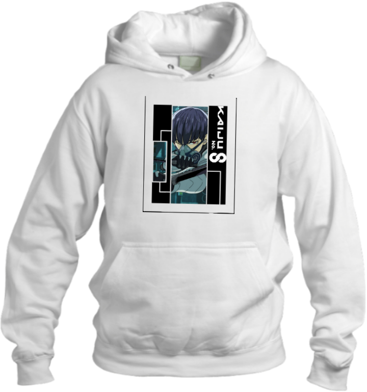 Kaiju No. 8 Over Size hoodie White 8