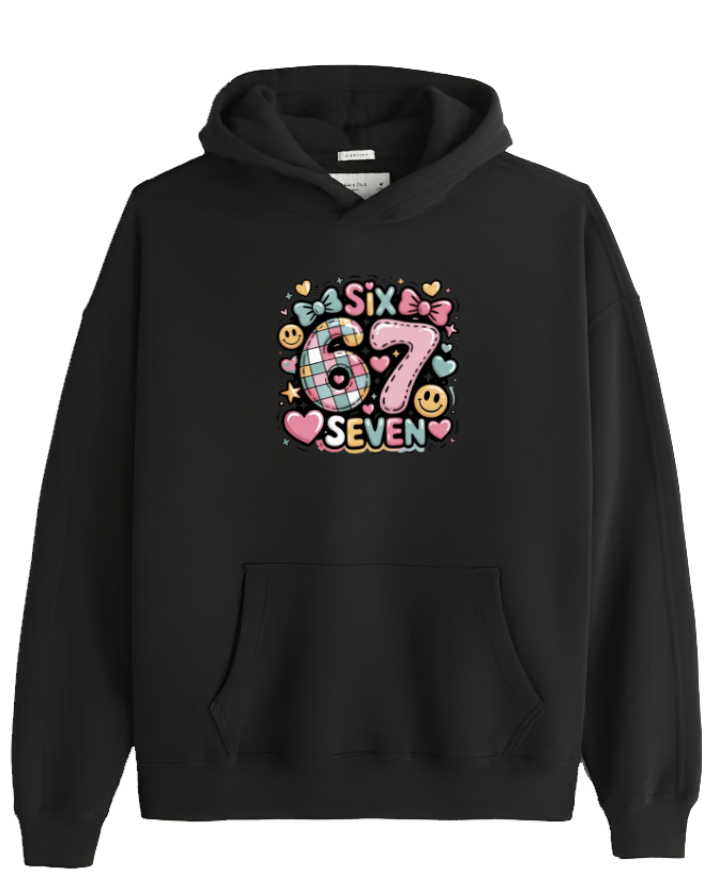 designs 67 Oversize Hoodie Black  8