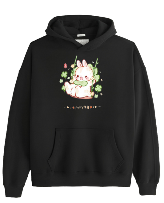 bunny Oversize Hoodie Black 8