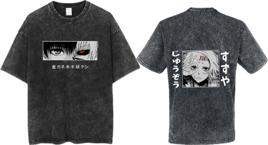 Tokyo ghoul t- shirt One Size Washed Back 8