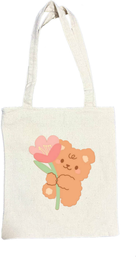 bear tote bag Beige 8