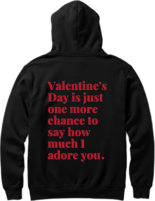 VaIentine coupIe Oversize Hoodie Black Back 8