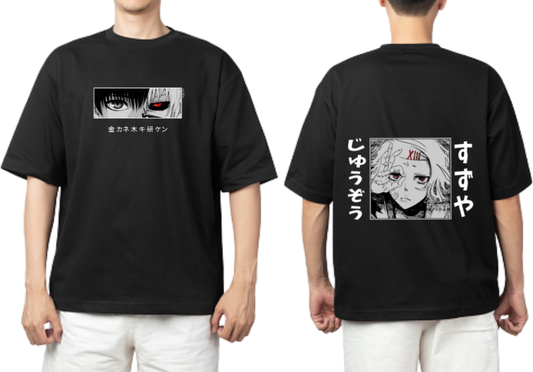 Tokyo ghoul t- shirt One Size Black Back 8