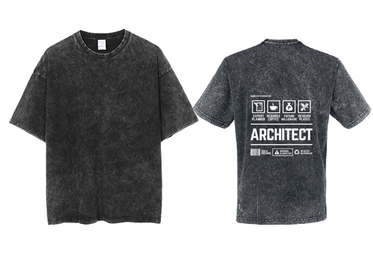 ARCHITECT Back text One Size t- shirt Washed Back 8