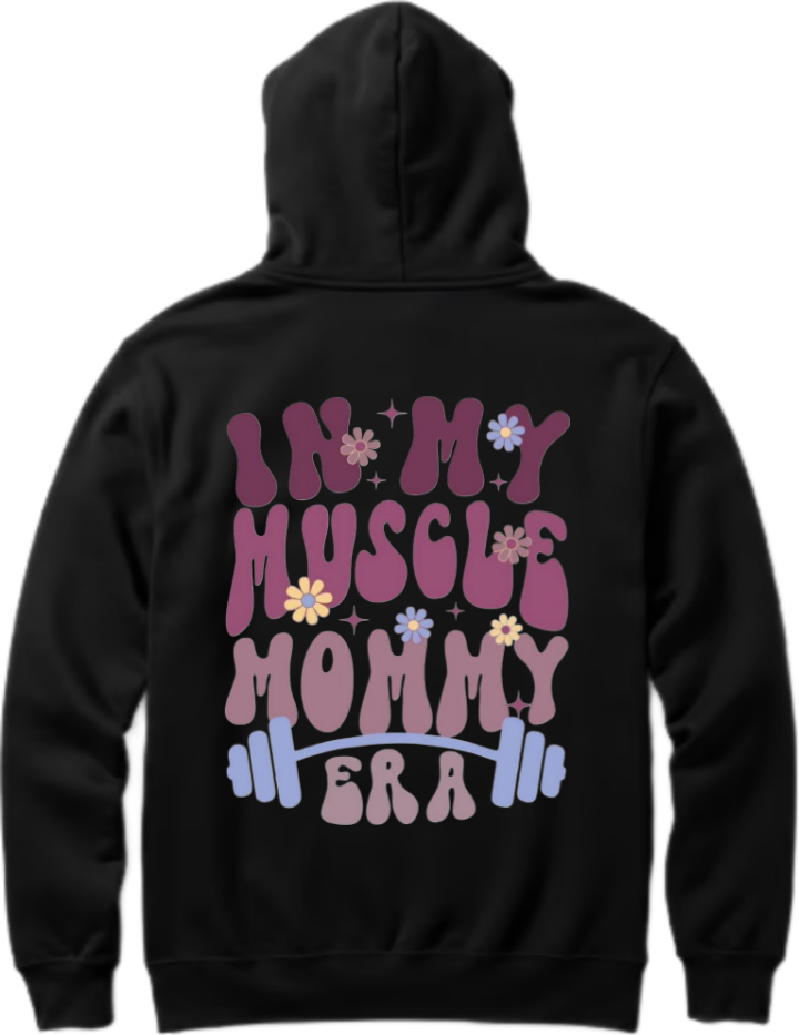 workout gym pilates Oversize Hoodie Black Back 8