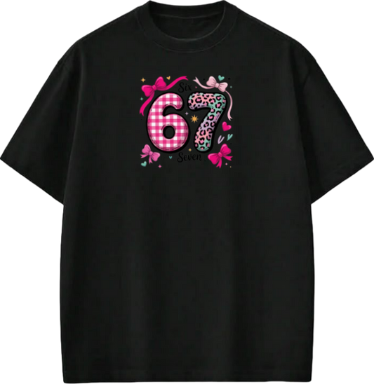67 designs One Size t- shirt Black 7