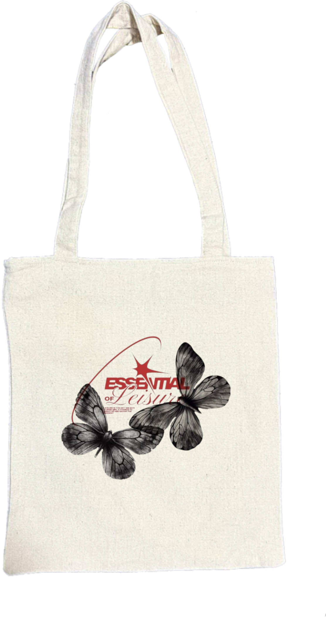 butterflies tote bag Beige 8
