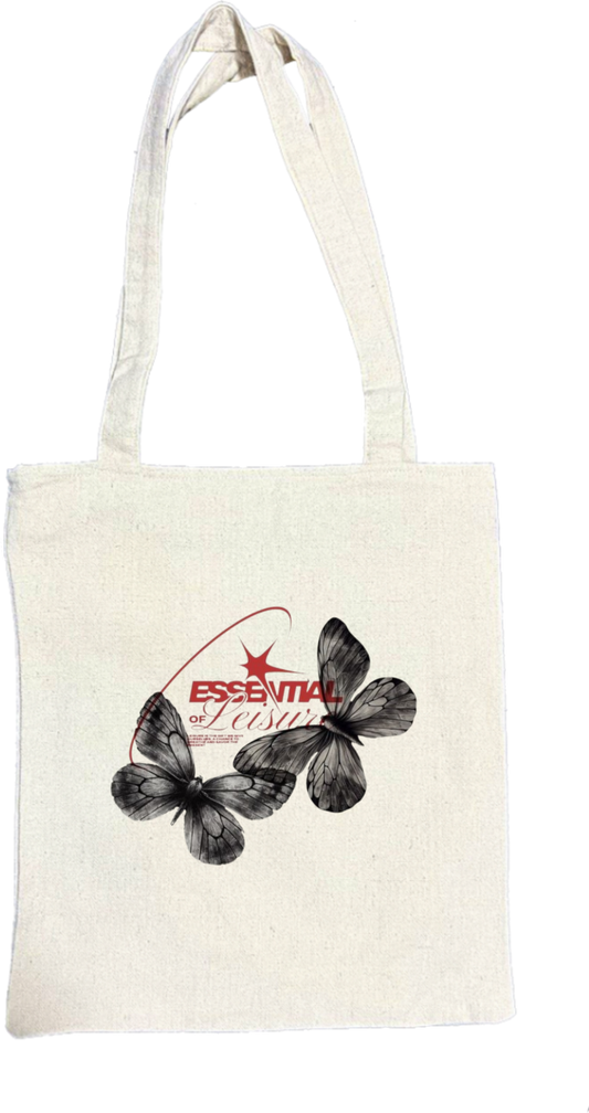 butterflies tote bag Beige 8