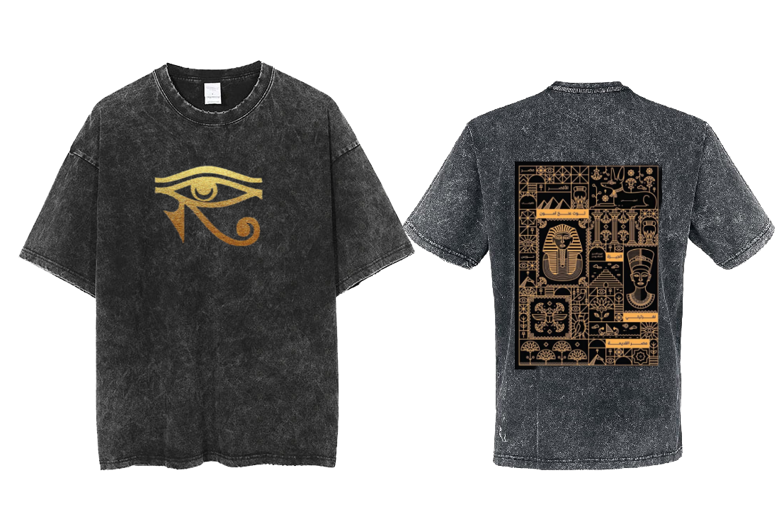 Egypt t- shirt Over Size Washed Back 8