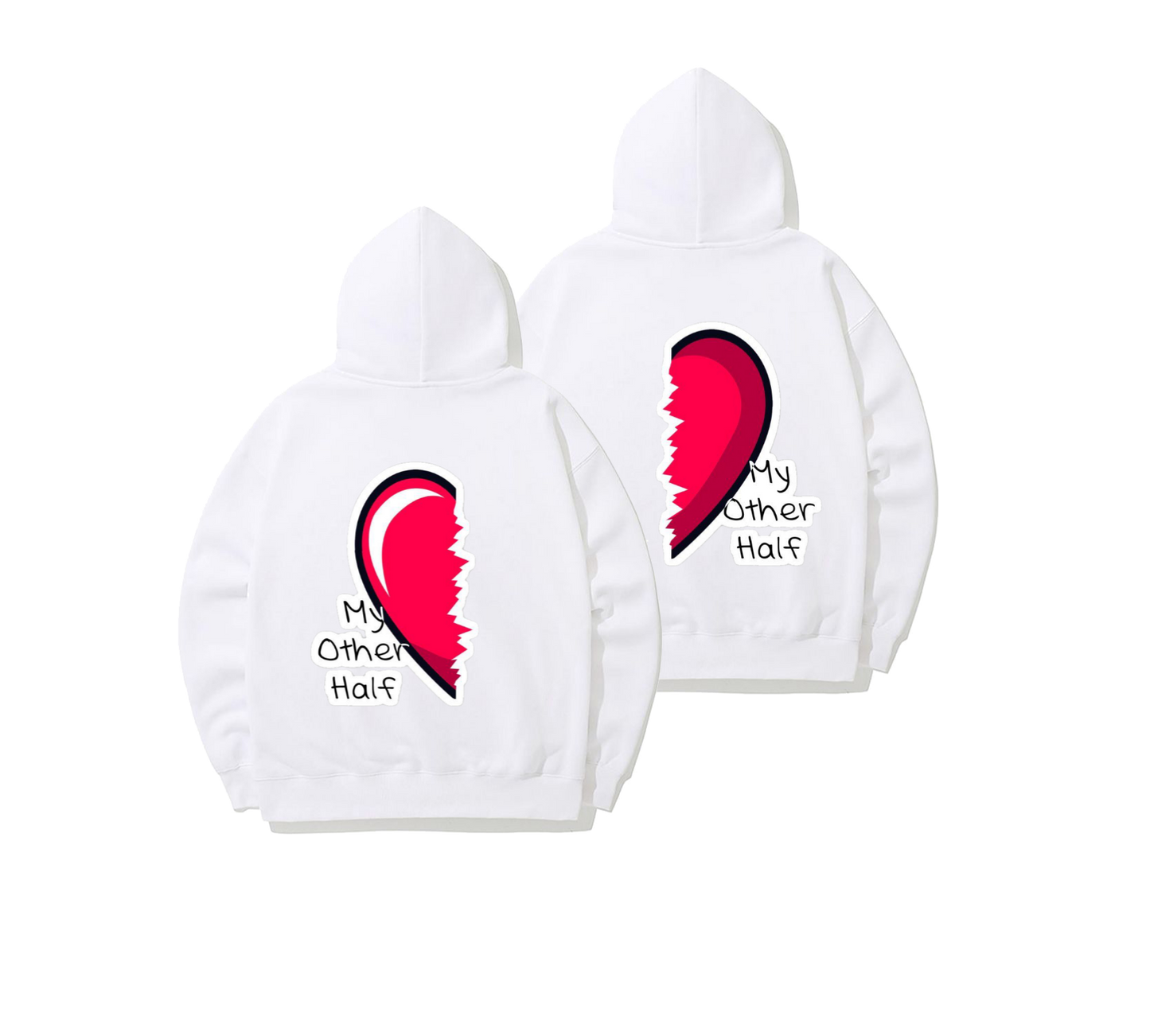 VaIentine coupIe Oversize Hoodie Cables White Back 8
