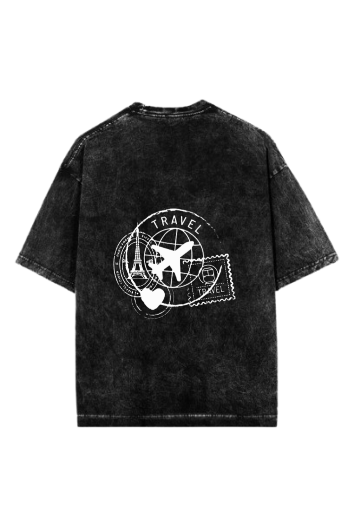 travel travellar One Size t- shirt Washed Back 8
