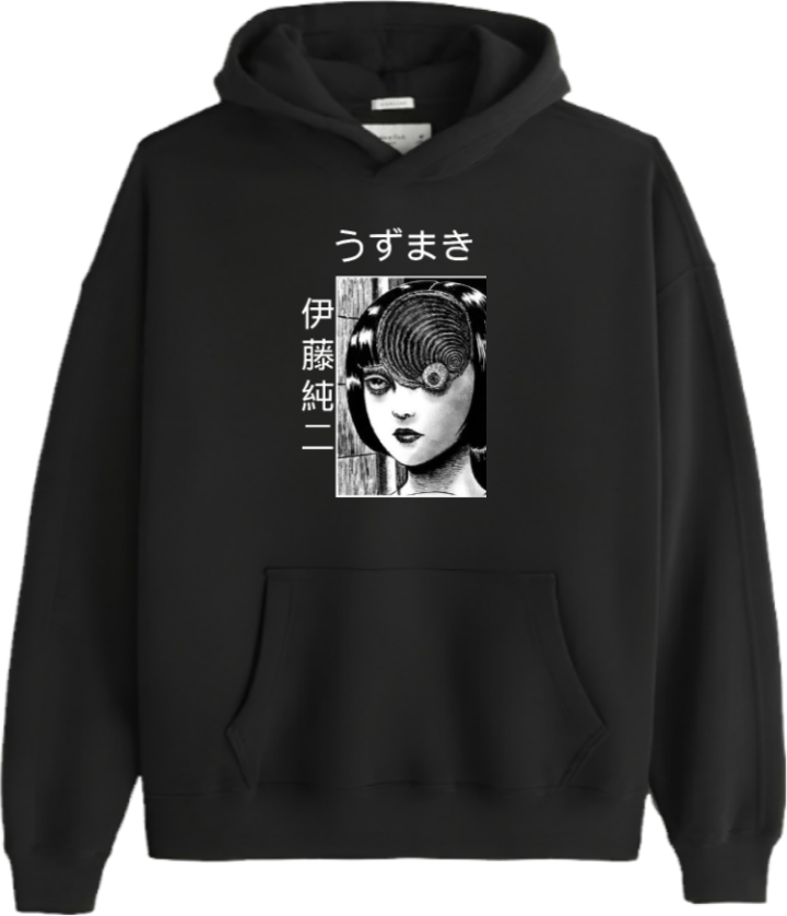 Tomie Kawakami Over Size hoodie Black 8