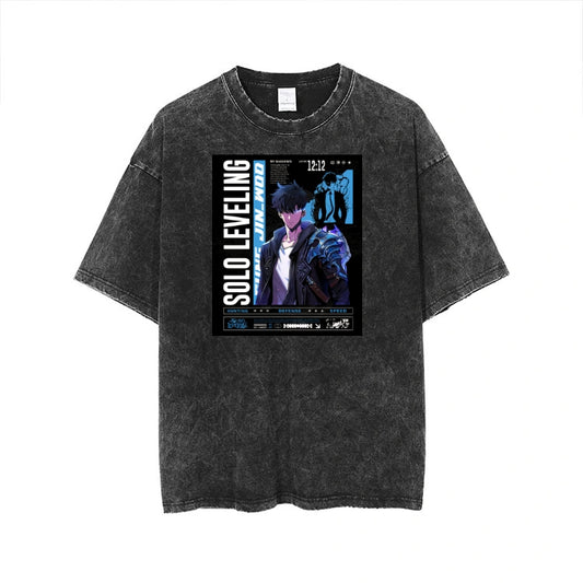 Solo Leveling t- shirt One Size Washed 8