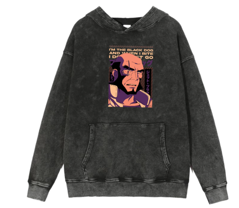Cowboy Bebop Over Size hoodie Washed 8