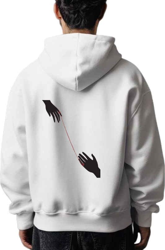 The Red Thread of Fate One Size hoodie White Back 8