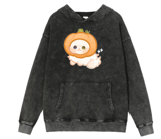 cat Oversize Hoodie Washed 8