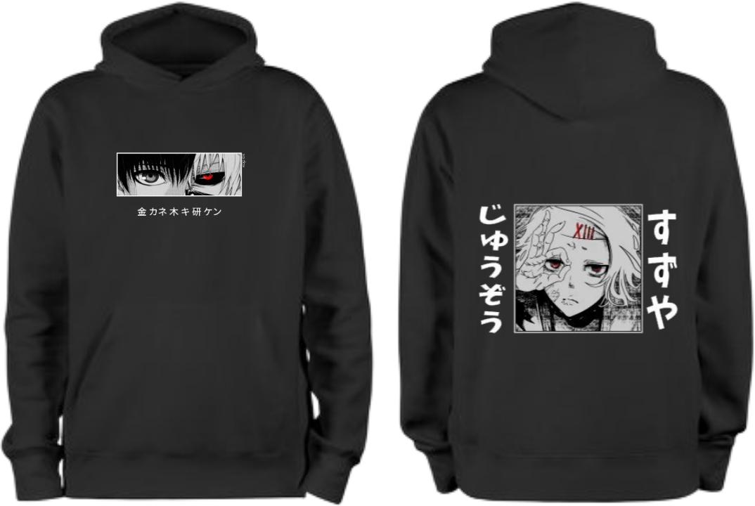 Tokyo Ghoul One Size hoodie Black Back 8