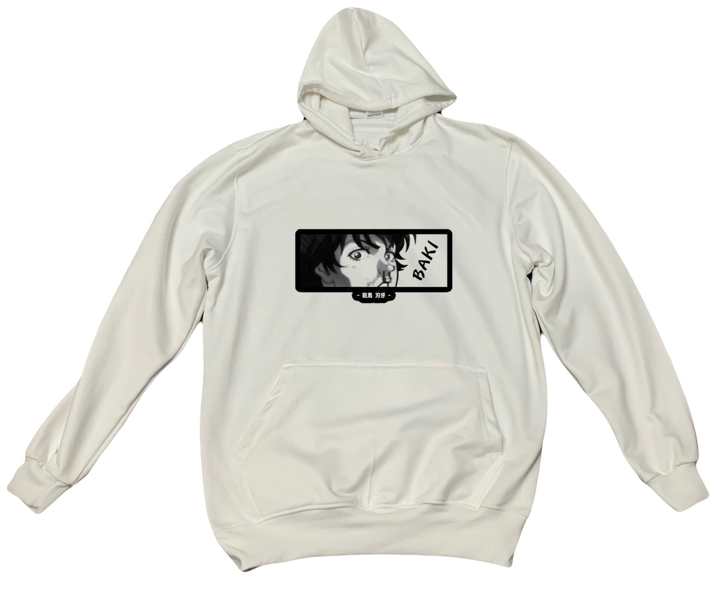 Anime baki oversize hoodie White 8