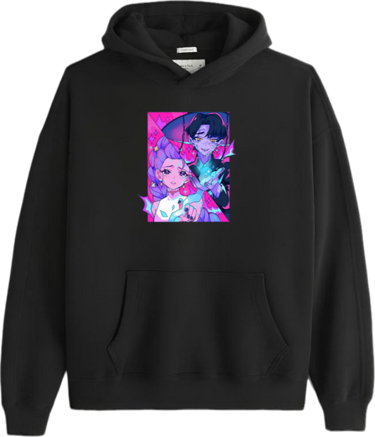 Hunterix kpop Oversize  Hoodie Black 8