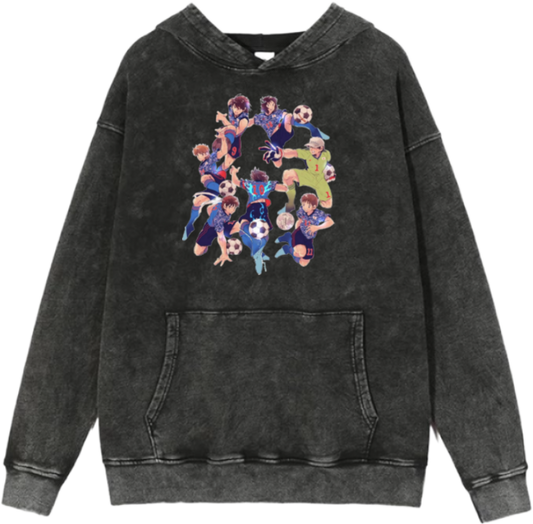 Captain Tsubasa Over Size hoodie Washed 8