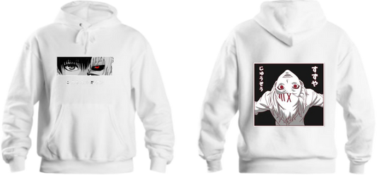 okyo Ghoul One Size hoodie White Back 8