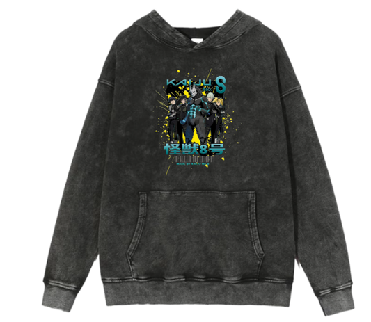 Kaiju No. 8 Over Size hoodie Washed 8