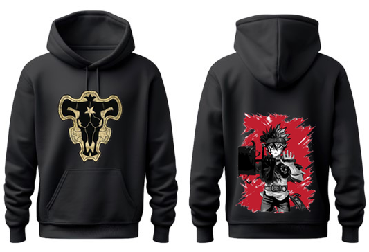 Black clover One Size hoodie Black Back 17