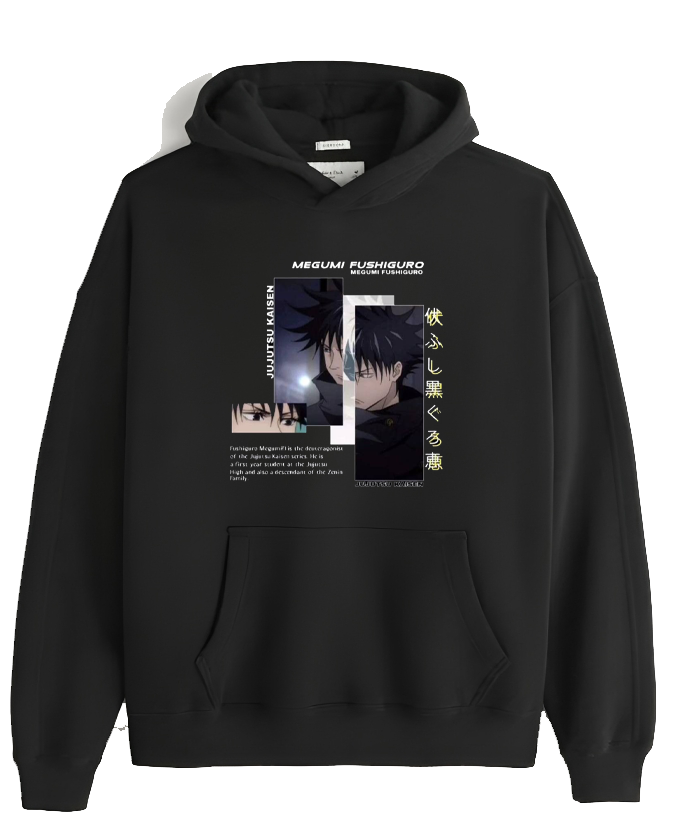 jujutsu kaisen GOJO Oversize  Hoodie Black 8