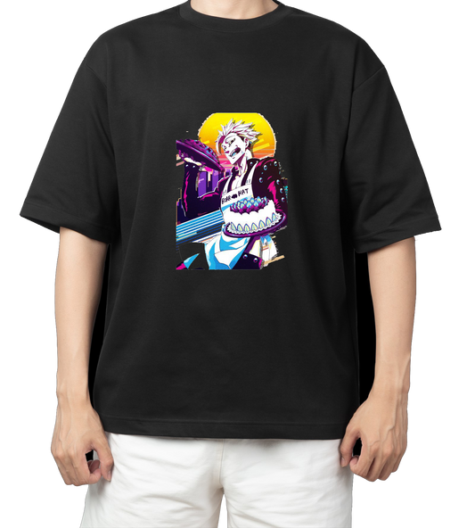 Anime Nanatsu no taizai seven deadly sins One Size t- shirt Black 8