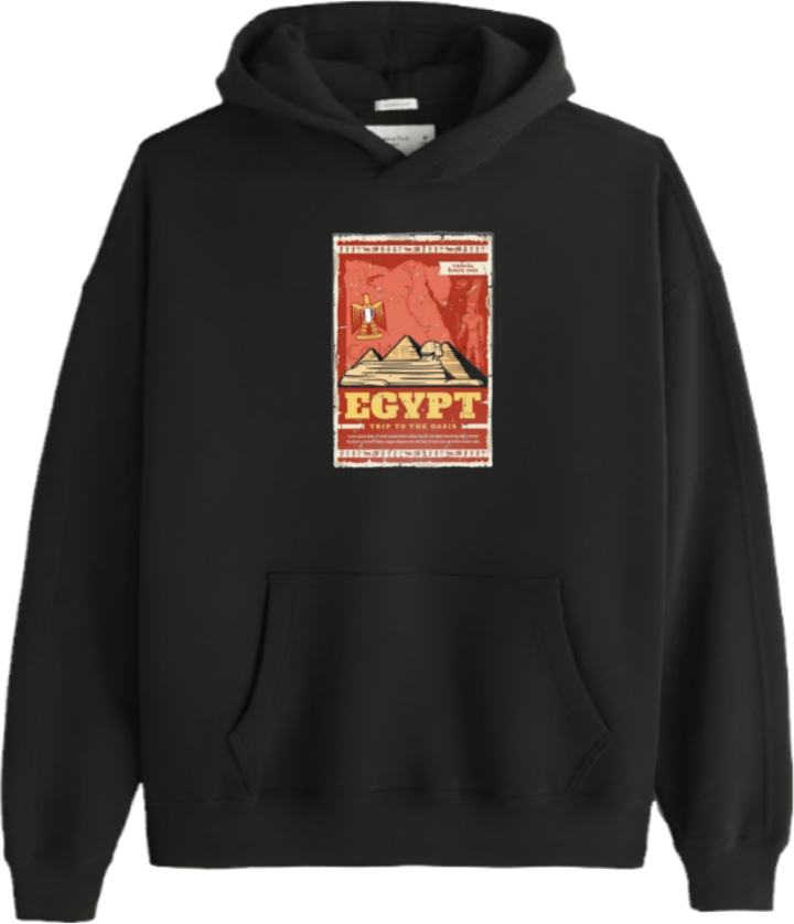 Egypt Over Size hoodie Black 8