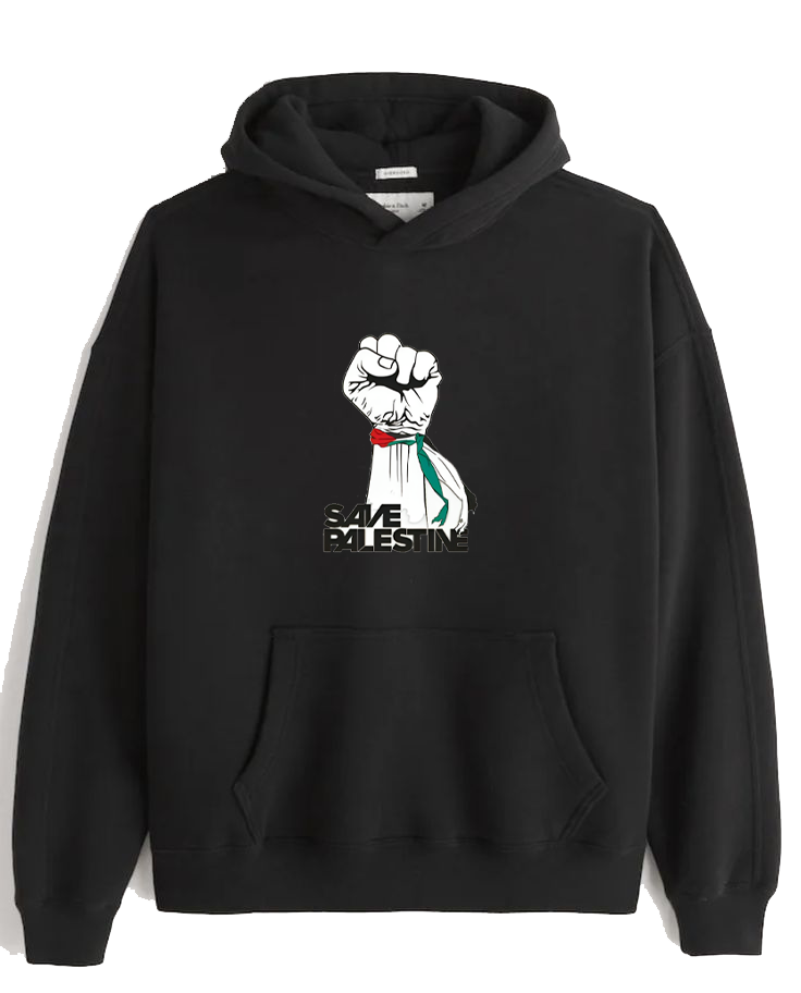 Palestine One Size hoodie Black 8