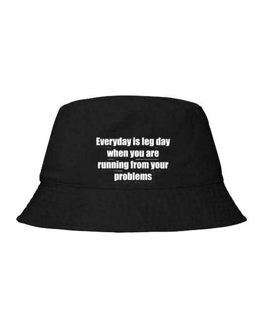 workout gym pilates Bucket hat Fishman hat cap Black 8