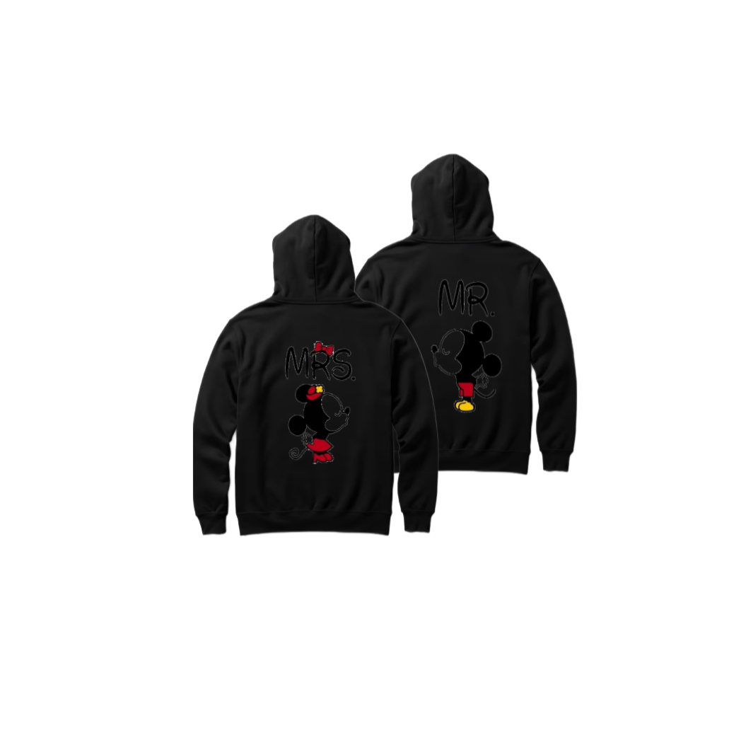 VaIentine coupIe Oversize Hoodie Cables Black Back 8