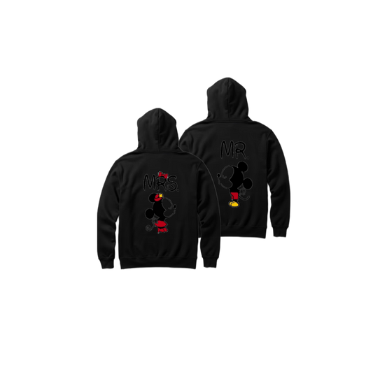 VaIentine coupIe Oversize Hoodie Cables Black Back 8