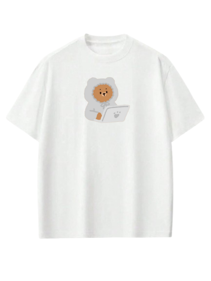 bear t- shirt White  8