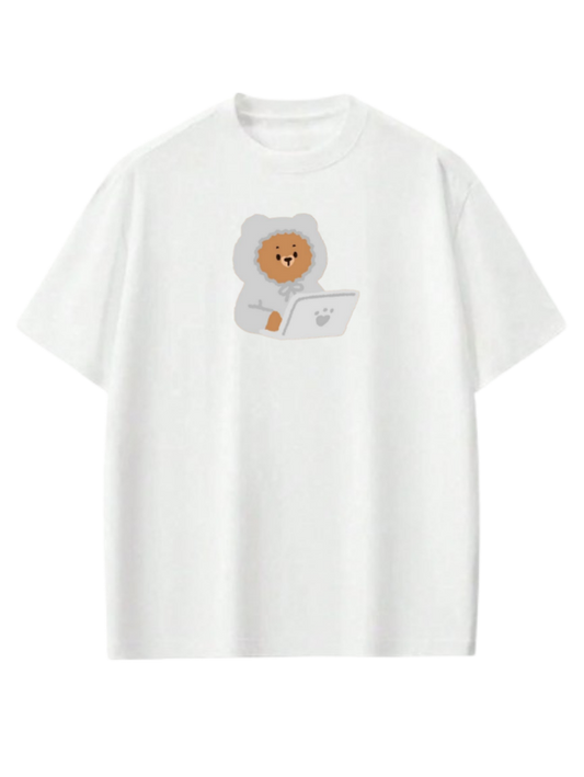 bear t- shirt White  8