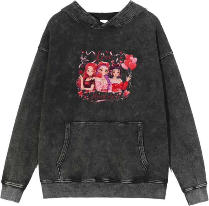 Hunterix kpop Oversize  Hoodie Washed gray 8