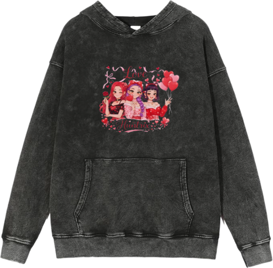 Hunterix kpop Oversize  Hoodie Washed gray 8