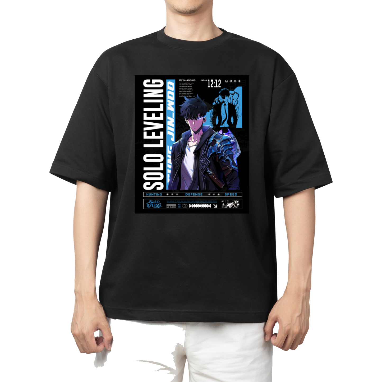 Solo Leveling t- shirt One Size Black 8