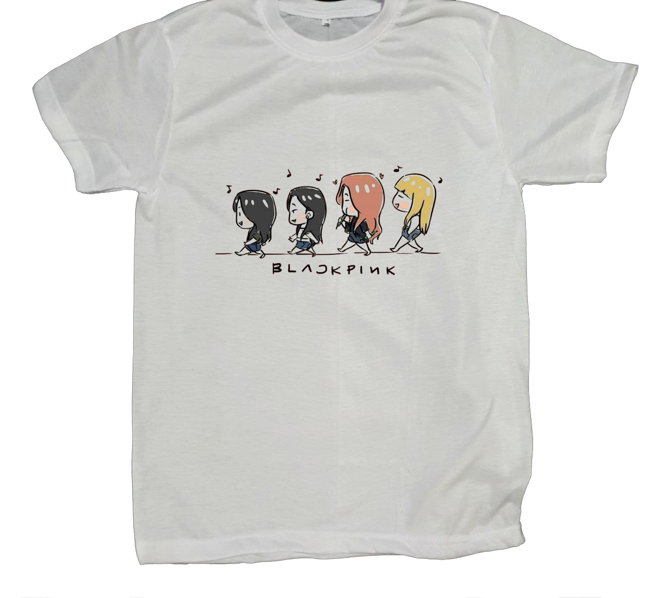 Black pink t- shirt fat White 7