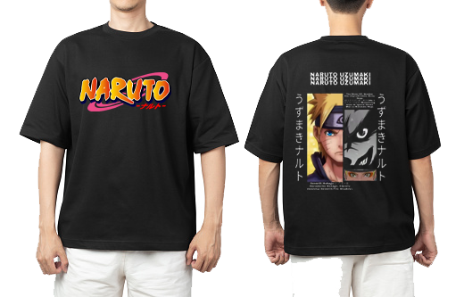 Naruto Shippuden t- shirt One Size Black Back 8