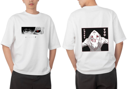 Tokyo ghoul t- shirt One Size White Back 8