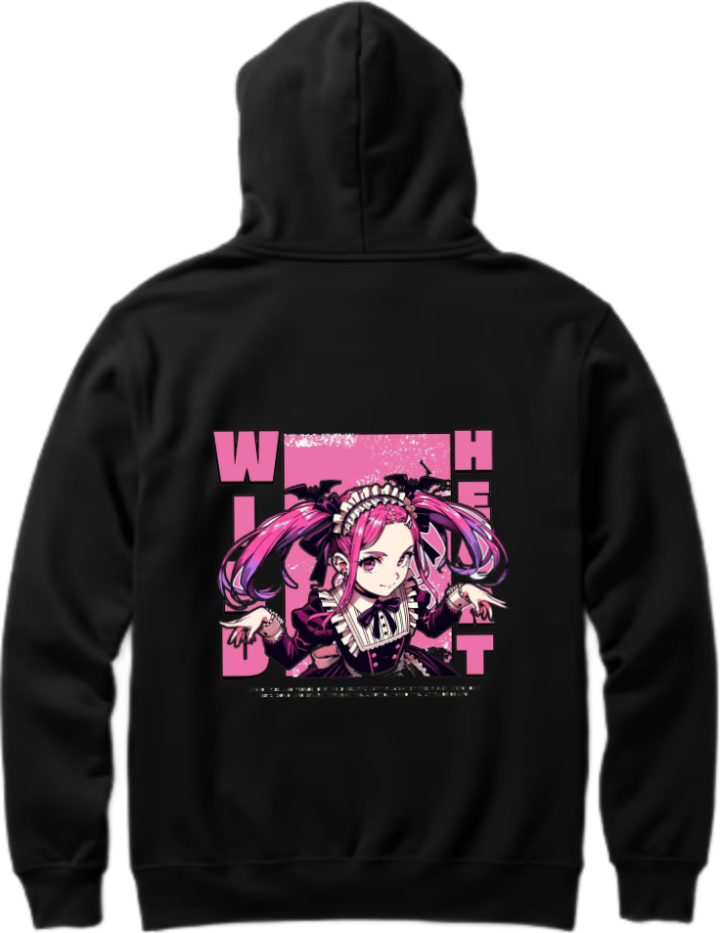 Wild Heart Over Size hoodie Black Back 8