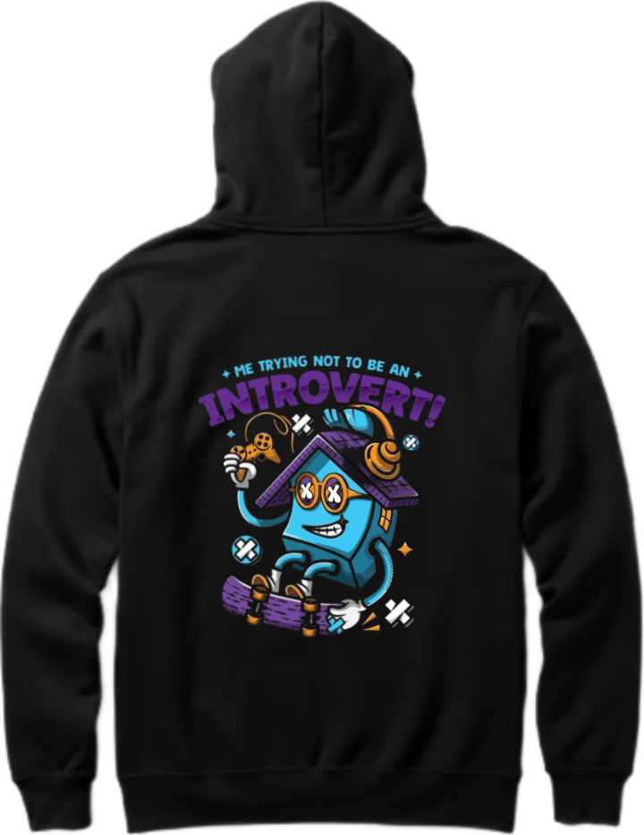 aliens Oversize Hoodie Back Black 8