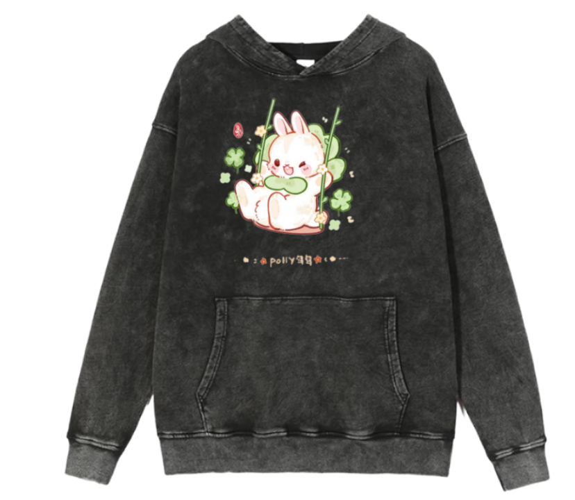 bunny Oversize Hoodie Washed 8